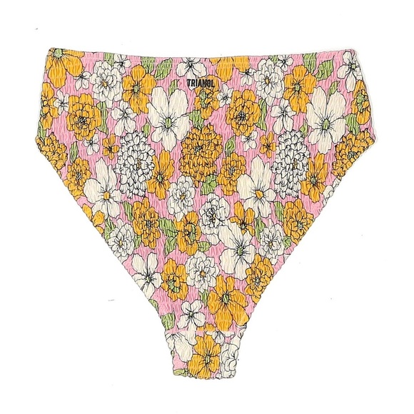 TRIANGL SET Floral pink and yellow high waist bikini - Picture 2 of 6